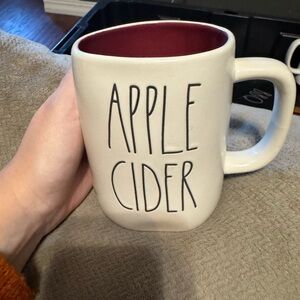 Rae Dunn Apple Cider Mug - Cream and Red